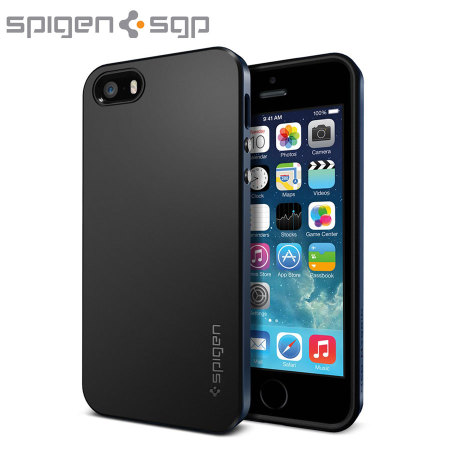 Spigen Neo Hybrid Case iPhone 5S / 5 Hülle in Metal Slate
