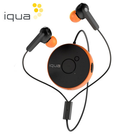 Iqua Spin A2 Bluetooth Headset in schwarz / orange