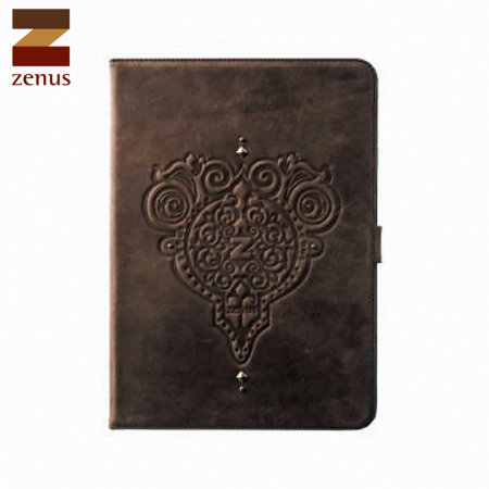 Funda Zenus Prestige Retro estilo diario para iPad Air - Marrón