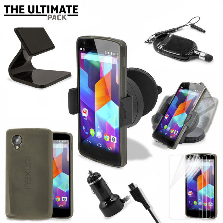 Das Ultimate Pack Nexus 5 Zubehör Set in Schwarz