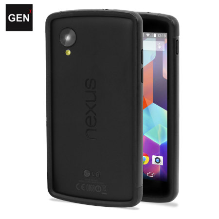 GENx Hybrid Bumper Case für Nexus 5 in Schwarz