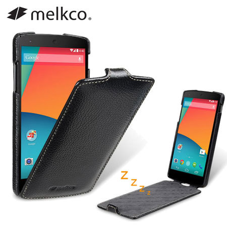 Kalmte Kinderachtig Opsplitsen Melkco Premium Leather Flip Case for Nexus 5 - Black