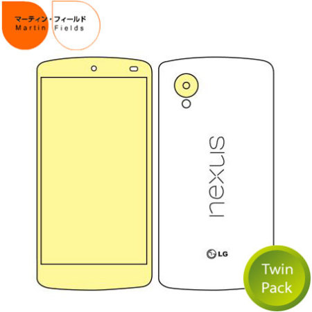 Martin Fields Twin Pack Screen Protector for Google Nexus 5