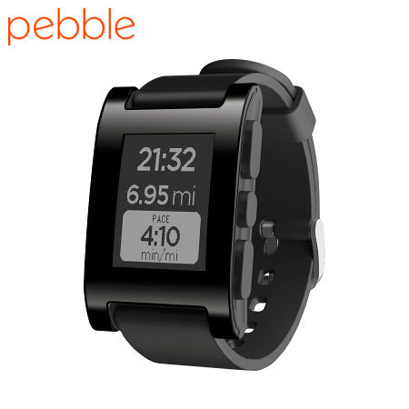 Smartwatch Pebble pour iOS et Android – Jet Noire