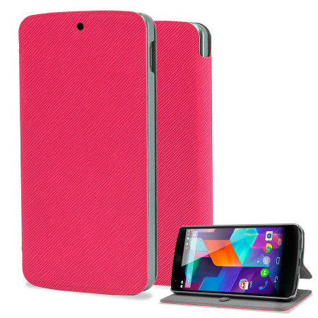 Funda Tipo Cartera Pudini para el Nexus 5 con Soporte - Rosa