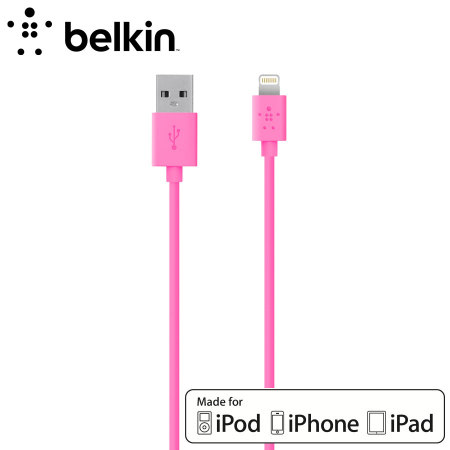 Belkin Sync Charge Lightning to USB Cable 4ft - Pink