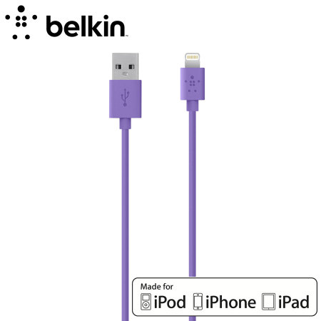 Belkin Sync Charge Lightning to USB Cable 4ft - Purple