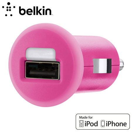 Belkin Single Micro USB 1A Car Charger - Pink