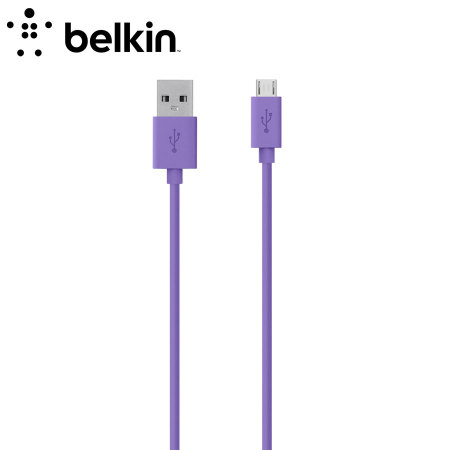 Belkin Sync Oplaad USB - Micro USB kabel 2 Meter - Paars