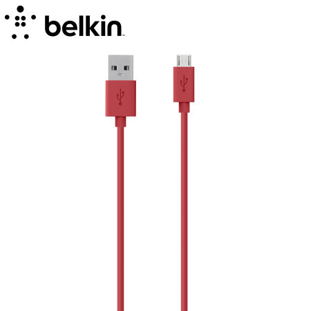 Belkin Sync Oplaad USB - Micro USB kabel 2 Meter - Rood