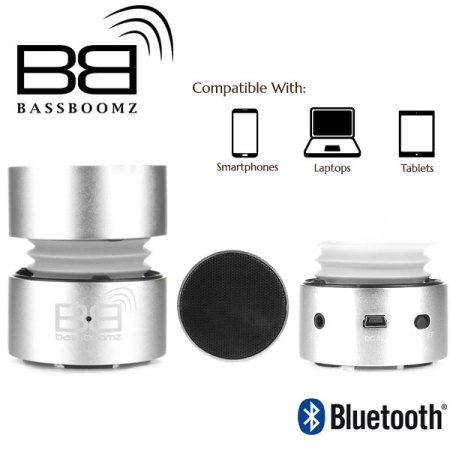 Altavoz Portátil Bluetooth BassBoomz - Plateado