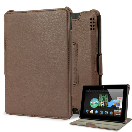 Stand and Type Wallet for Kindle Fire HDX 7 - Brown