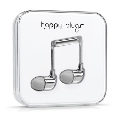 Happy Plugs In-Ear Earphones Deluxe Edition - Silver