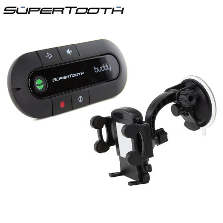Kits Hands-Free Bluetooth Car SuperTooth Buddy Black + Car Charger
