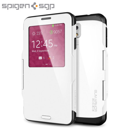 Spigen Slim Armor View Case for Samsung Galaxy Note 3 - Smooth White