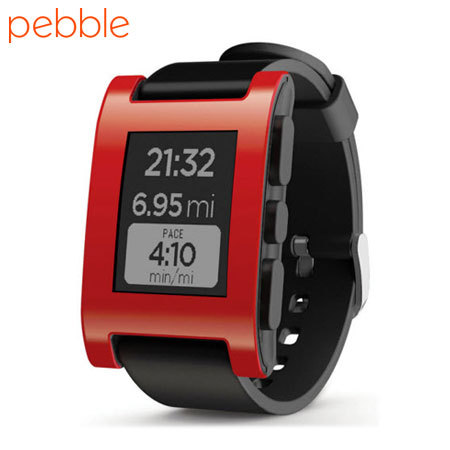 Smartwatch Pebble pour iOS et Android – Rouge