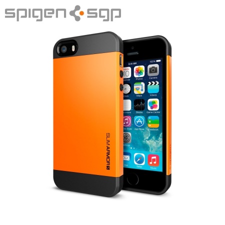 Spigen Slim Armor S Case for iPhone 5S / 5 - Tangerine Tango