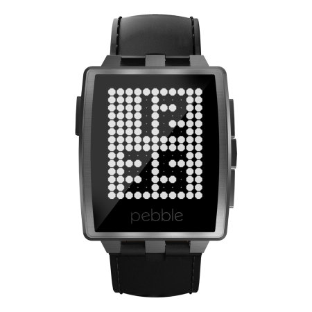 Smartwatch Pebble Steel pour iOS et Android – Acier brossé inoxydable