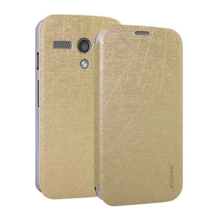 Book Flip and Stand Case for Motorola Moto G - Gold