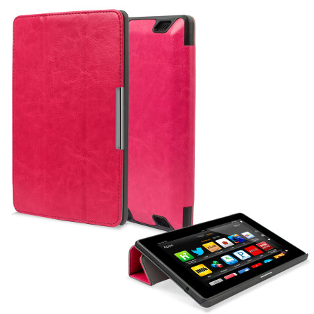Infold Folding Folio Stand Case for Kindle Fire HD 2013 - Pink