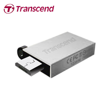 Transcend JetFlash 380 USB OTG 16GB Flash Drive - Zilver