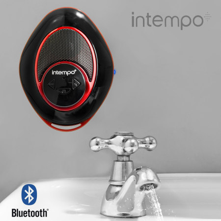 Enceinte Bluetooth Intempo avec Ventouse – Noire/Rouge