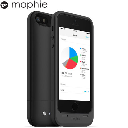 Coque Disque Dure 16Go/Batterie 1700mAh iPhone 5S / 5 Mophie - Noire