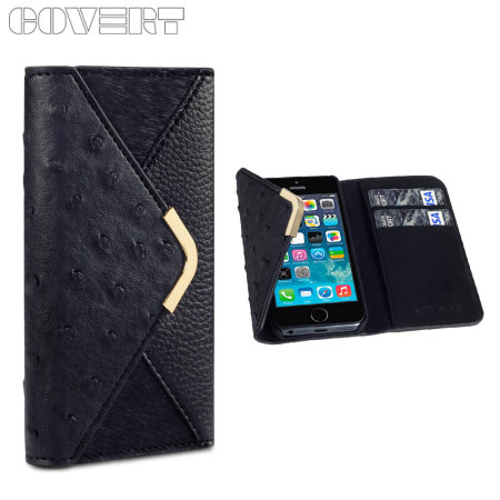 Covert Suki Leather Style Purse Case for iPhone 5S / 5 - Black