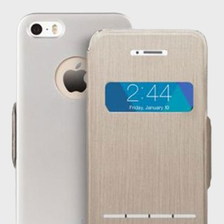 Housse iPhone 5S / 5 / iPhone SE Moshi SenseCover – Titanium Brossé