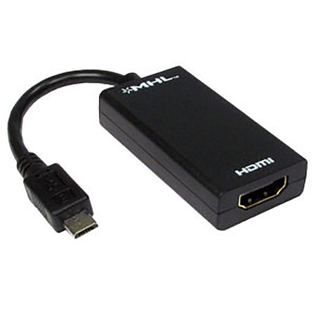 Novelista Equivalente nieve MHL Micro-USB To HDMI Adapter - Black