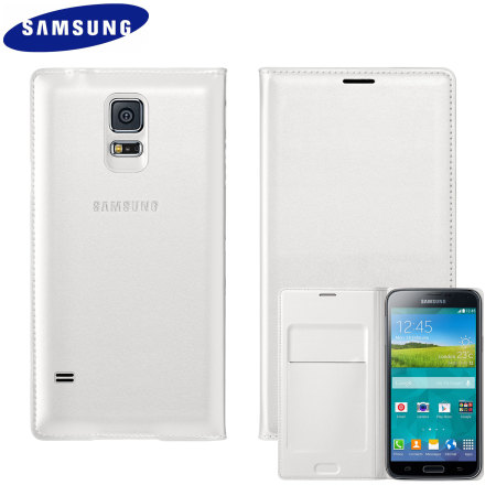 Official Samsung Galaxy S5 Flip Wallet Cover - White