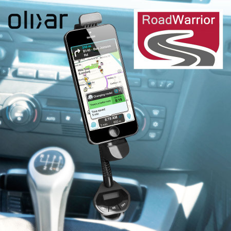 Support Voiture iPhone 5S / 5C /5 RoadWarrior Chargeur Transmetteur FM