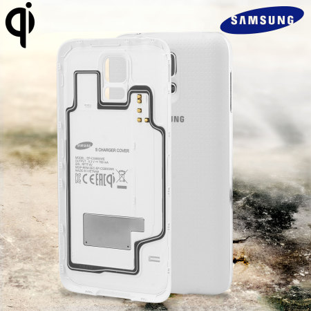 Original Samsung Galaxy S5 Hülle mit Qi Ladefunktion in Weiß