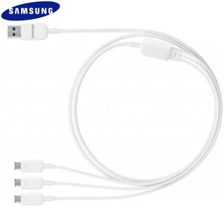 Câble de charge Samsung Galaxy S5 Multi-connecteurs Officiel - Blanc