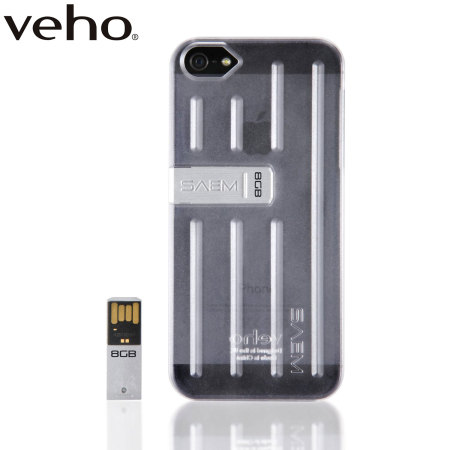 Coque iPhone 5S / 5 Veho SAEM™ S7 avec Clé USB 8Go – Transparente