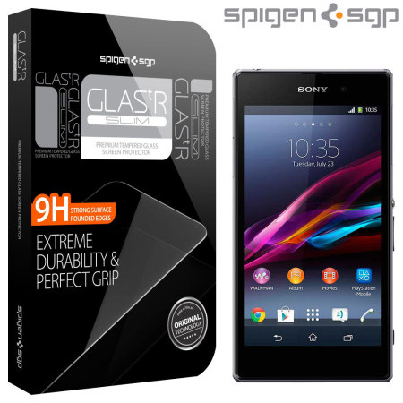 Spigen GLAS.tR SLIM Tempered Glass Screen Protector for Sony Xperia Z1