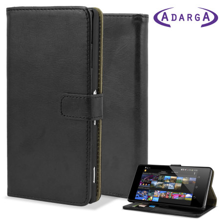 Adarga Wallet and Stand Xperia Z2 Tasche in Schwarz