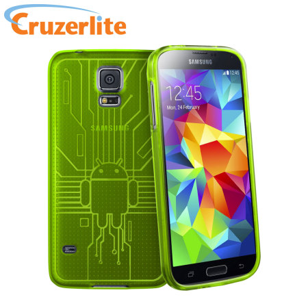 Coque Samsung Galaxy S5 Cruzerlite Circuit Bugdroid - Verte