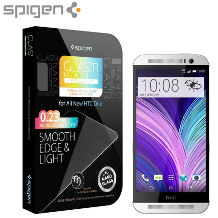 Spigen GLAS.tR NANO SLIM HTC One M8 Tempered Glass Screen Protector