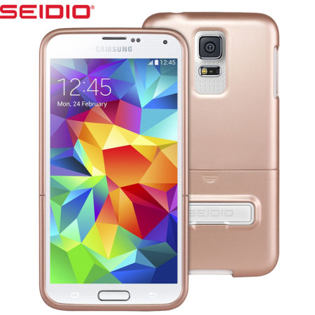 Neem een ​​bad Product timmerman Seidio SURFACE Samsung Galaxy S5 Case with Kickstand - Rose Gold