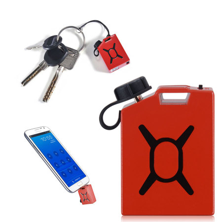 Smartphone Ladegerät Micro USB im Benzinkanister Design in Rot