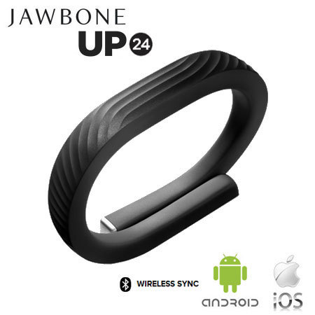Jawbone UP24 Activity Tracking Bluetooth Wristband - Onyx - Medium