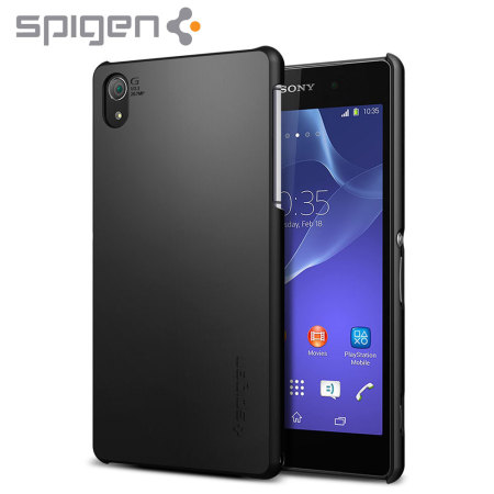 Spigen Ultra Fit Case Xperia Z2 Hülle in Smooth Black