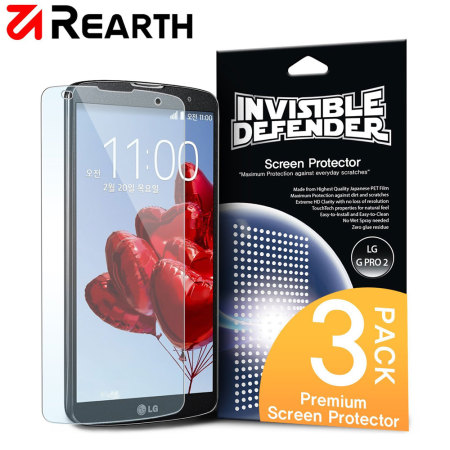 Rearth Invisible Defender 3 Pack LG G Pro 2 Screen Protector