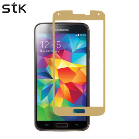 STK Samsung Galaxy S5 Tempered Glass Screen Protector - Gold