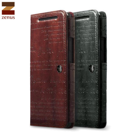 Zenus Lettering HTC One M8 Diary Case - Black