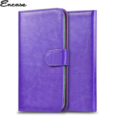 Encase Stand and Type Wiko Wax Folio Case - Purple
