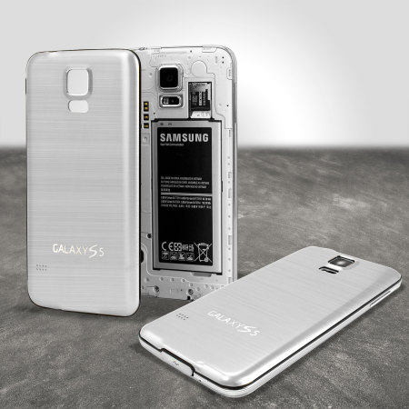 Replacement Aluminium Metal Samsung Galaxy S5 Back Cover - Silver