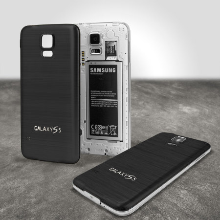 Aluminium Ersatzrückcover für Galaxy S5 / S5 Neo Schwarz