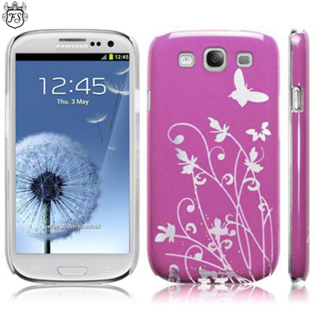 Flexishield Samsung Galaxy S3 Case - Purple Butterflies